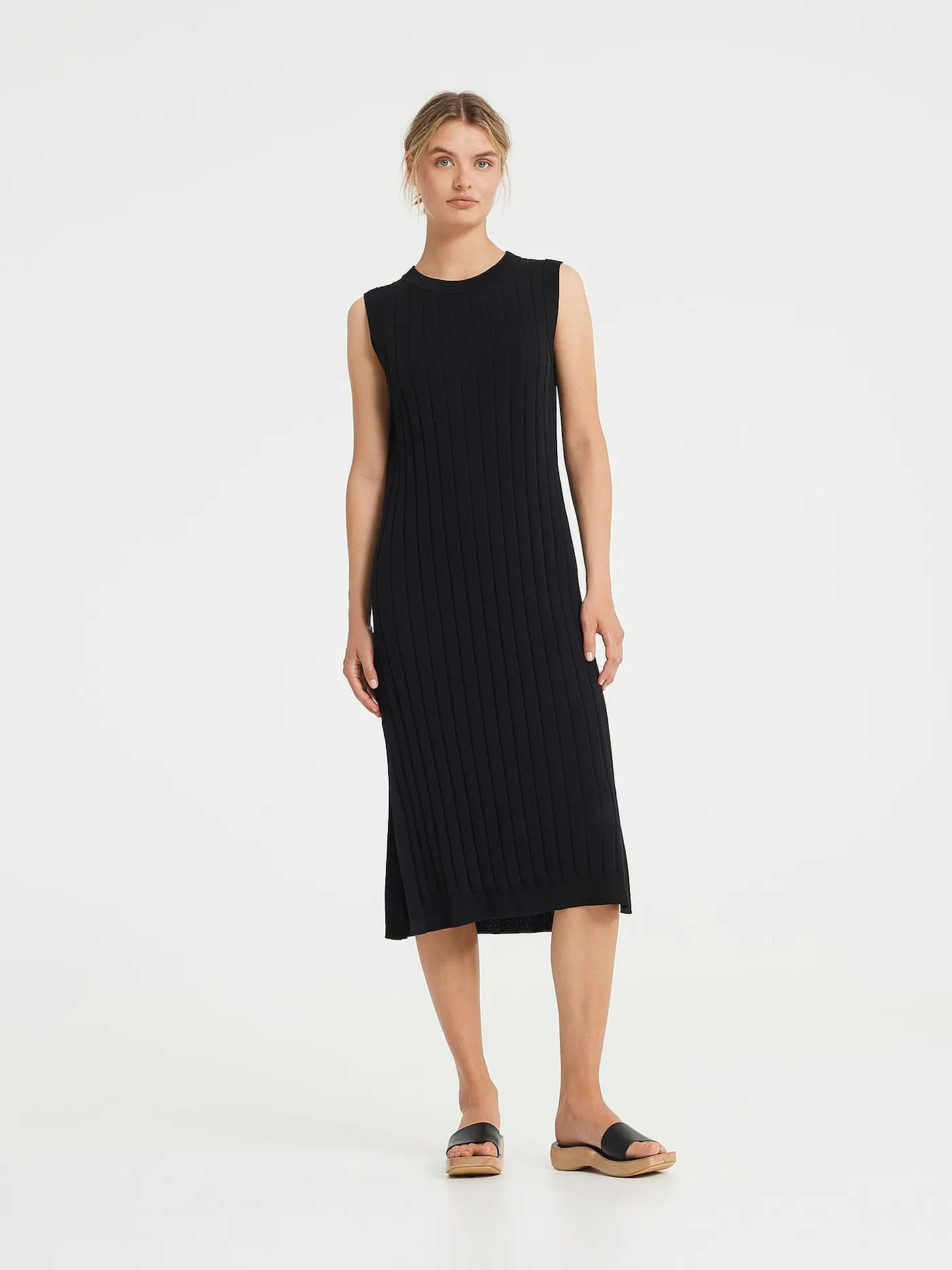 OPUS | Midikleid WASISI | schwarz